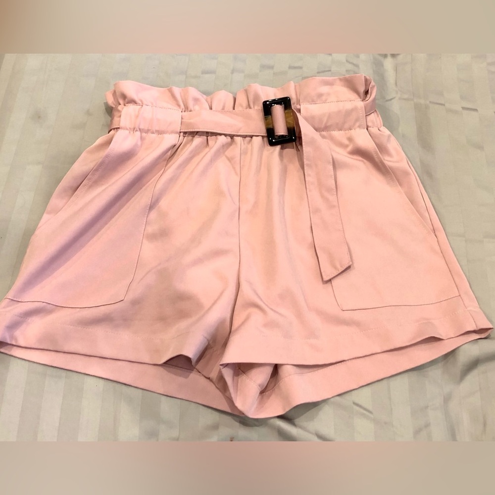 Streetweat Society High Waist Pink Women’s Dress Shorts Medium